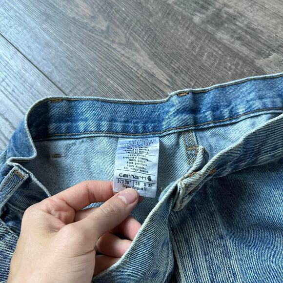 Vintage Y2K Denim Carhartt Carpenter Double Knee Baggy Pant - Picture 4 of 8